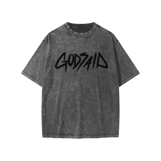 GODsaid Original- Streetwear Kids Vintage Washed  100% Cotton T-Shirt